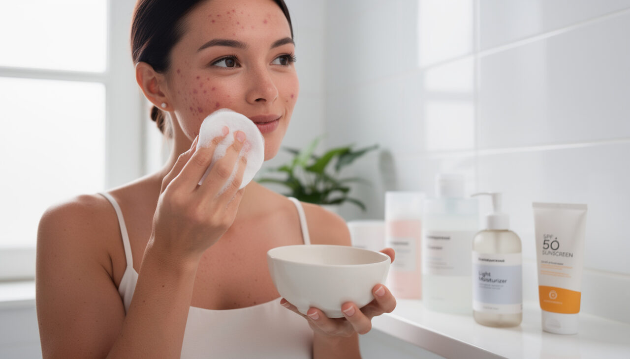 découvrez quelle routine dermocosmétique adopter pour traiter efficacement l'acné adulte légère et améliorer la santé de votre peau au quotidien.
