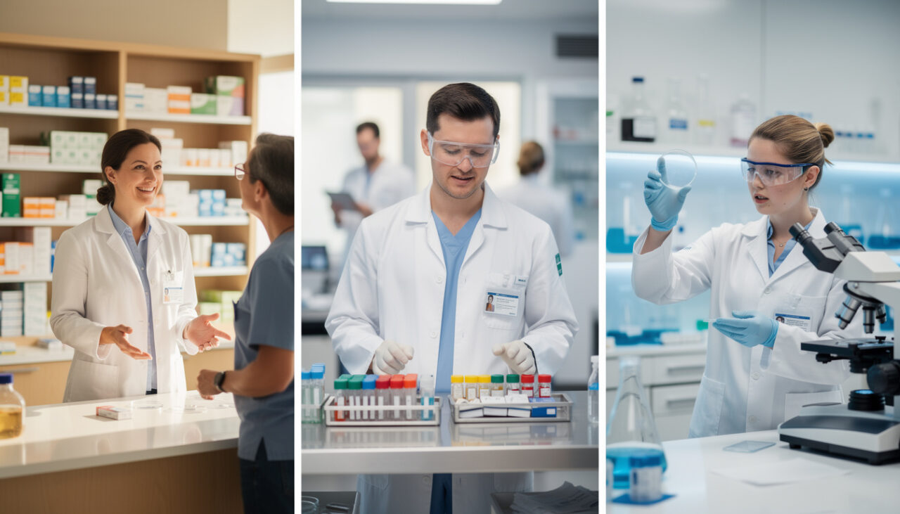 découvrez les différences entre l’officine, l’internat et l’industrie pour choisir la filière de pharmacie adaptée à votre projet professionnel.